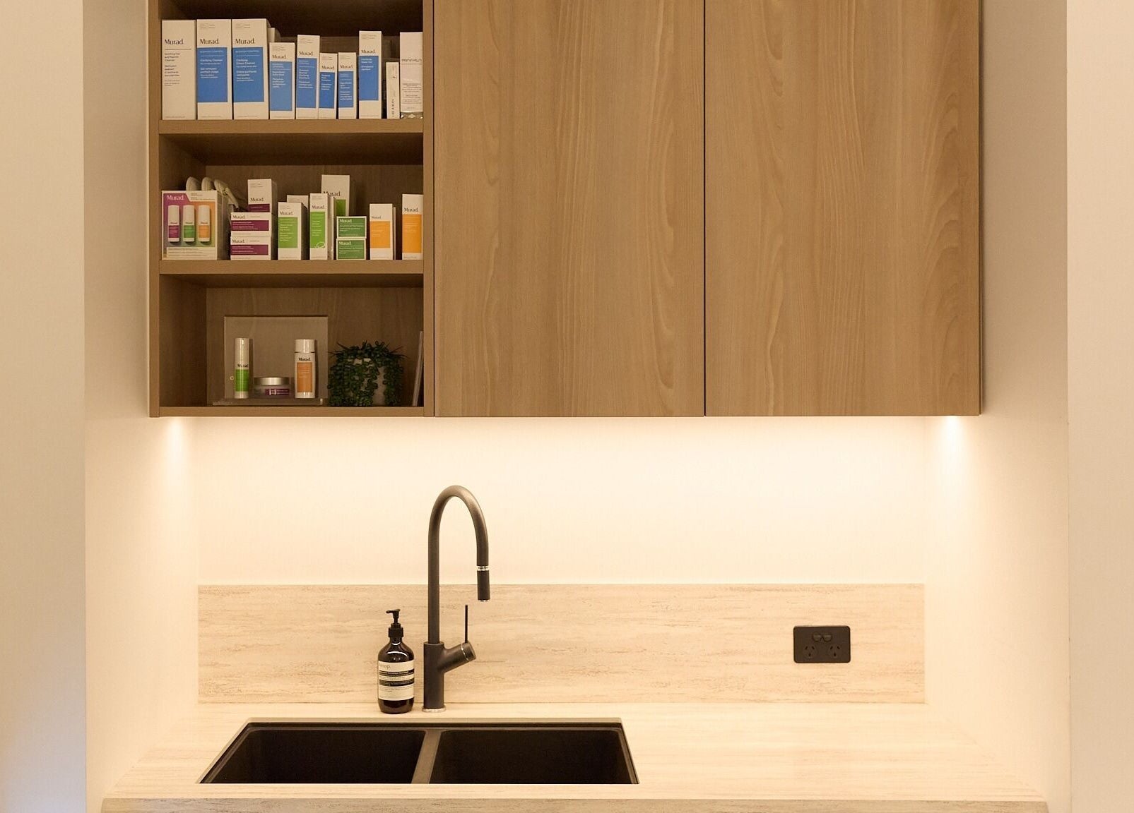 Modern skincare display at Rejuvee, Surry Hills, New South Wales, AU. Explore premium wellness products.