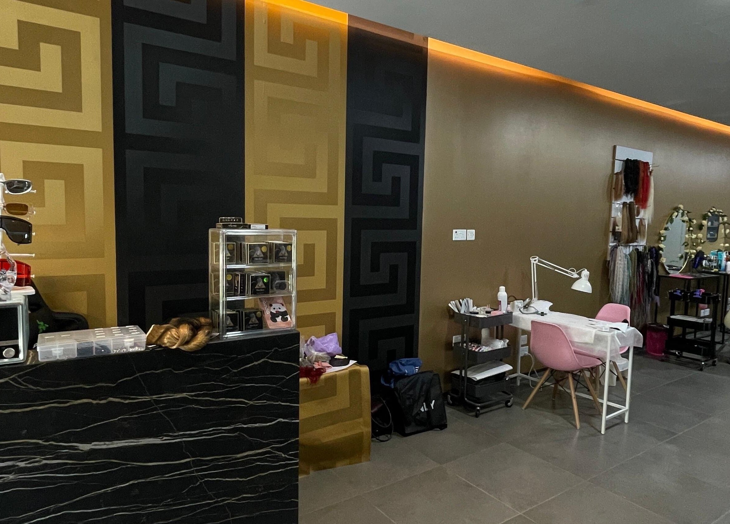 Stylish setup at Hair Extensions by Yasmin Fgura in Il-fgura, MT featuring modern decor and beauty stations.
