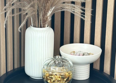 Chic decor with vase and jars at Muse Beauty Studio, Port Talbot, Wales, GB enhancing the venue's ambiance.