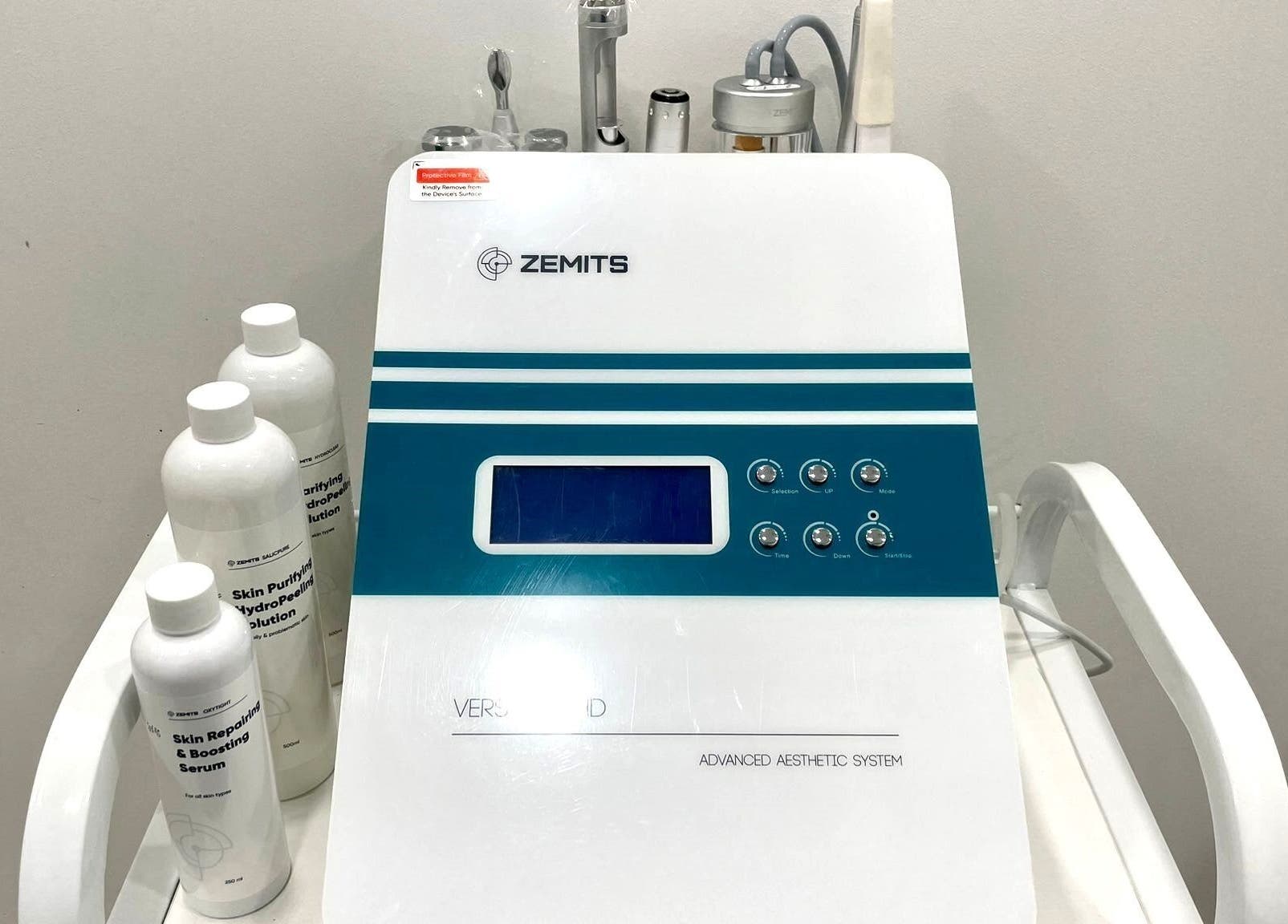 HydroFacial system at InnovaSkin Aesthetics Clinic in London, England, GB, enhancing skin treatments.