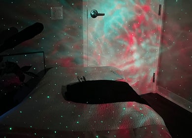 Relaxing spa room with starry lights at Vita Bella LLC in Naugatuck, Connecticut, US.