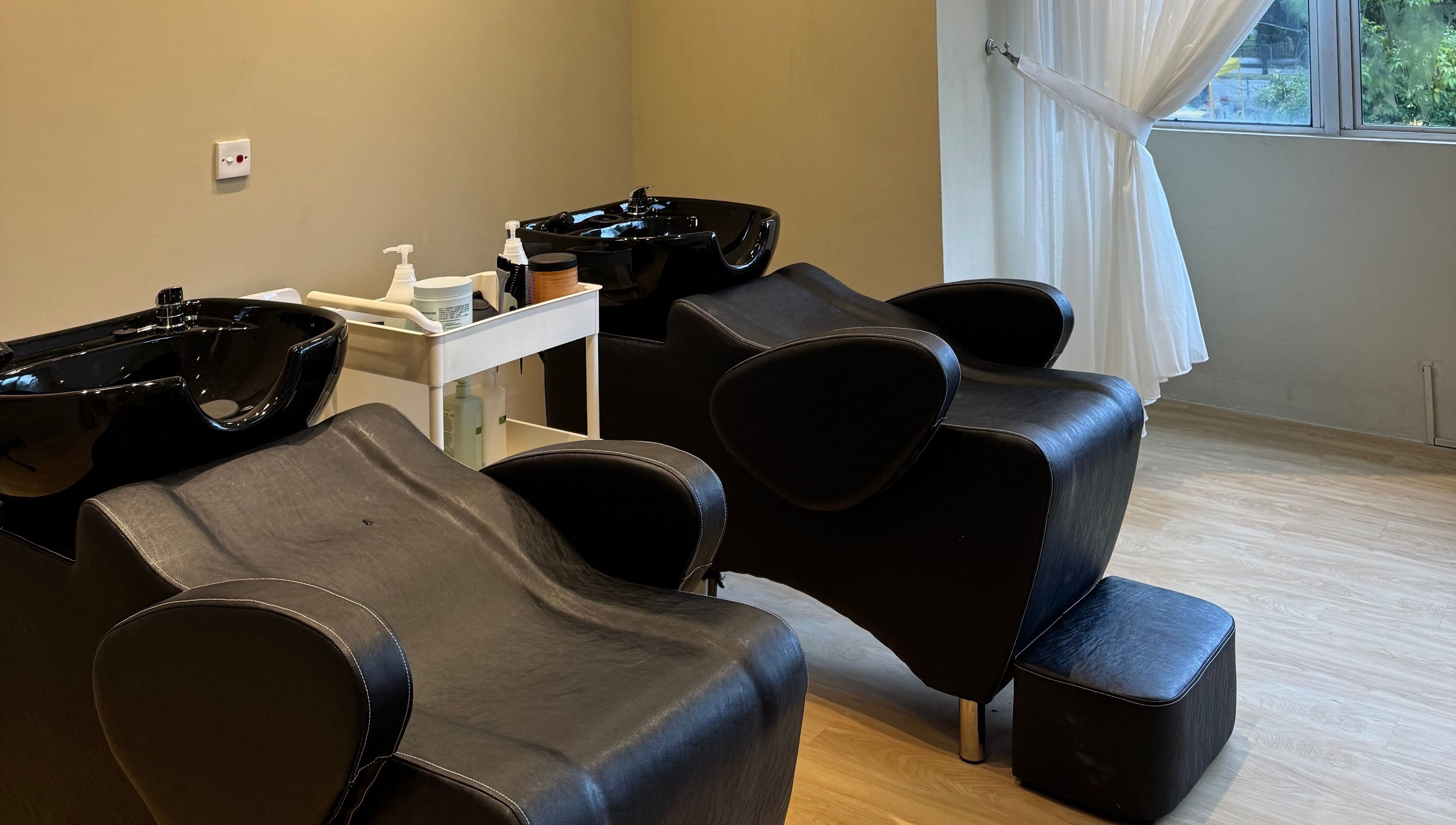 Elegant wash stations at Aurora Muslimah Salon & Spa Setapak, Kuala Lumpur, Wilayah Persekutuan Kuala Lumpur, MY.