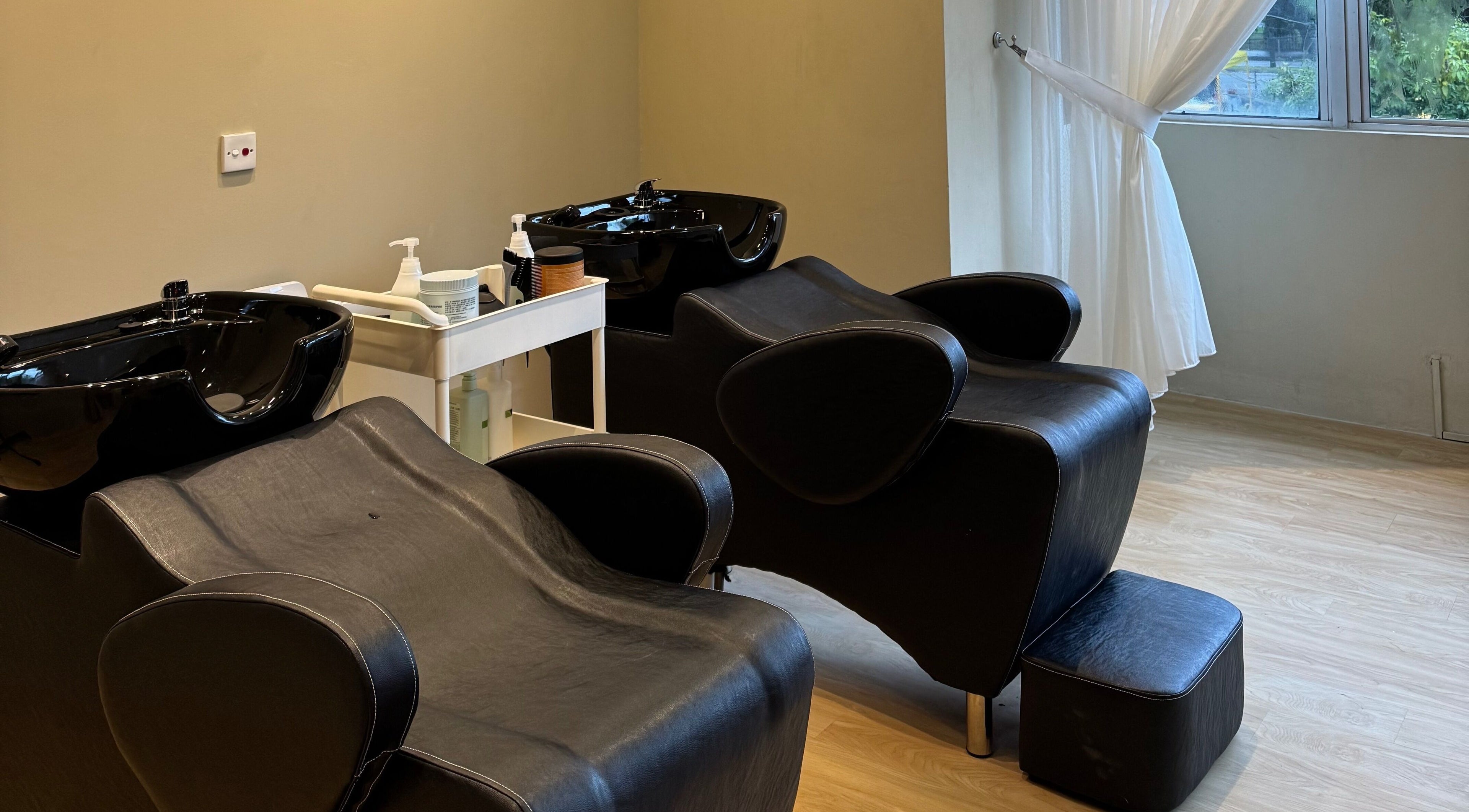 Elegant wash stations at Aurora Muslimah Salon & Spa Setapak, Kuala Lumpur, Wilayah Persekutuan Kuala Lumpur, MY.