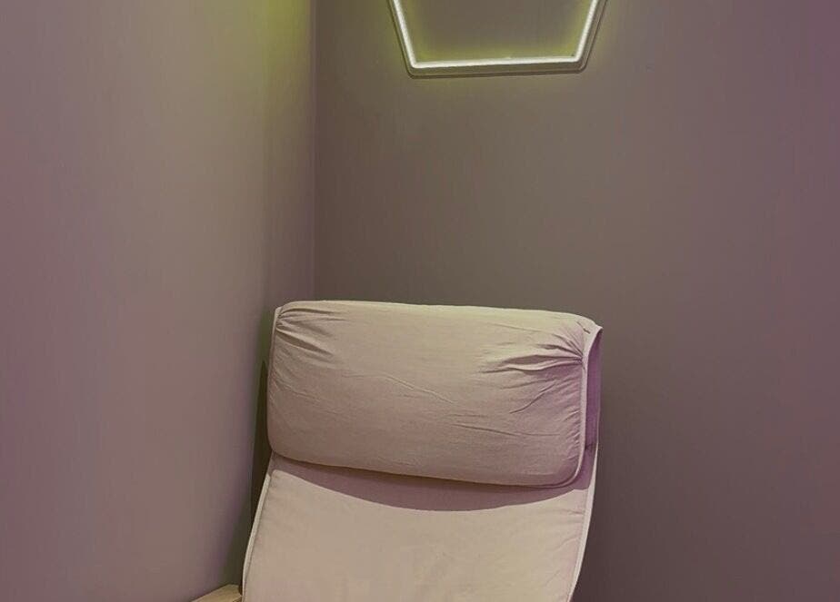 Cozy massage chair at Aurora Muslimah Salon & Spa Setapak, Kuala Lumpur, MY. Perfect for relaxation.