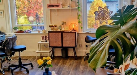 Warm, inviting interior of Emma-Jane Hair @ Salt & Co, Dublin 2, County Dublin, IE, with autumn views.