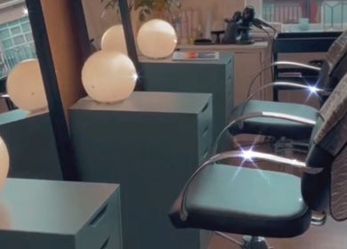 Modern salon chairs and mirrors at Emma-Jane Hair @ Salt & Co, Dublin 2, County Dublin, IE.