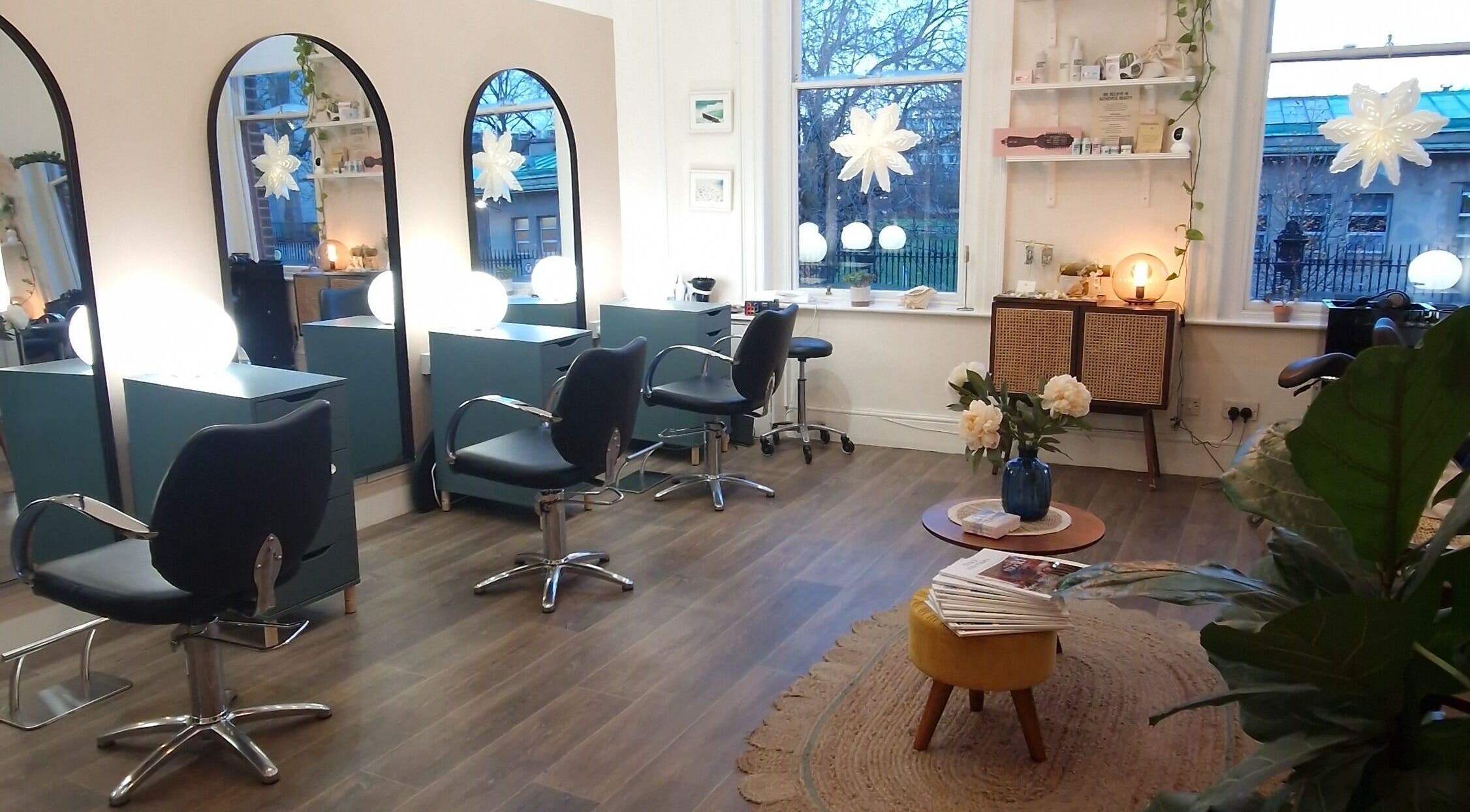 Emma-Jane Hair @ Salt & Co in Dublin 2 offers a stylish interior with modern decor and comfortable seating.