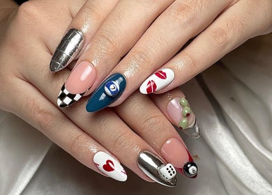 Creative nail art at Nails by Artmosphere Pop Up, Jawa Barat, Jawa Barat, ID, showcasing diverse designs.