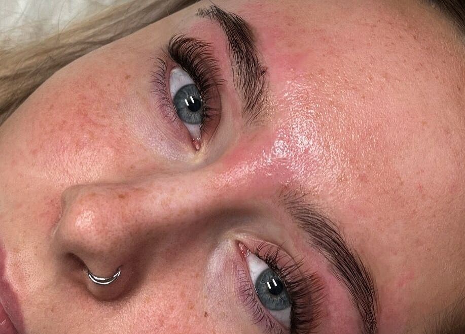 Close-up of fresh, glowing skin post facial at PS Beauty Bar, Hereford, England, GB.