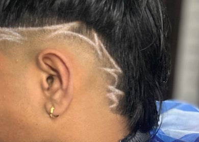 Stylish artistic undercut design at Oyblendz, Melbourne, Victoria, AU.