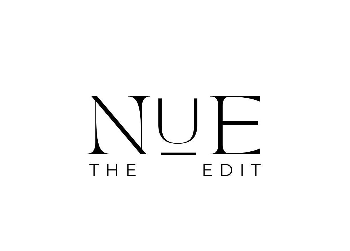 The NUE Edit logo at Chadderton, Oldham, England, GB. A sleek, modern design representing luxury beauty.
