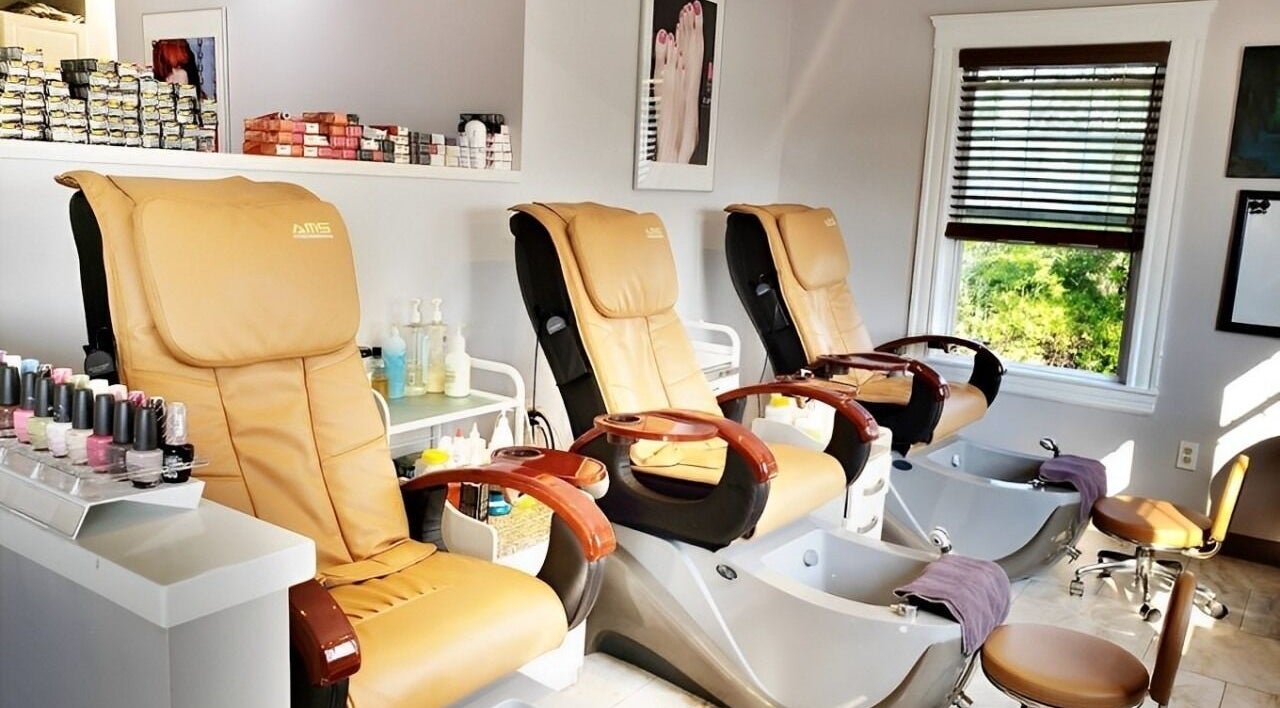 Inviting pedicure chairs at Skin Deep Skin, Quincy, Massachusetts, US, ready for guests in a serene setting.
