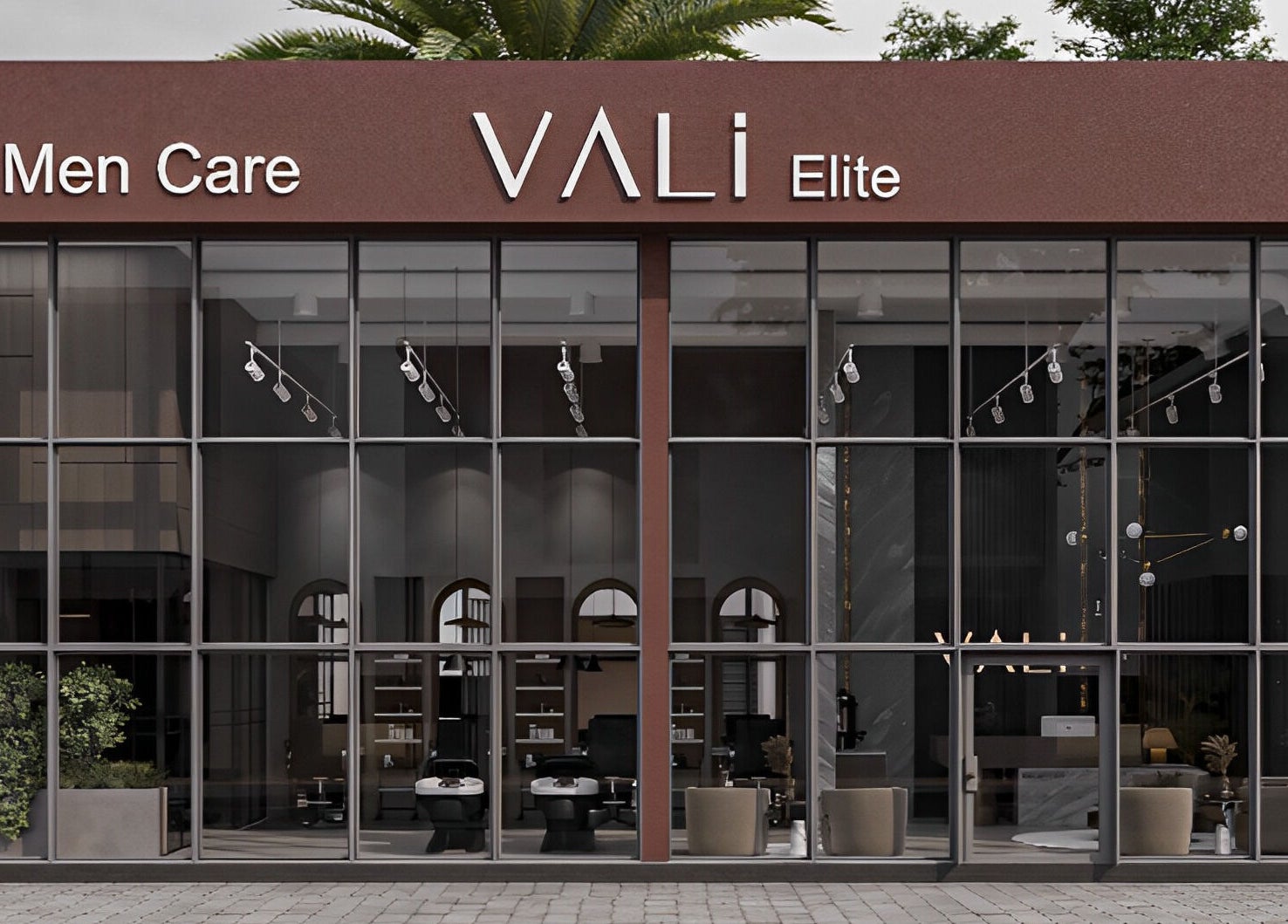 واجهة Vali Salon في الخبر، المنطقة الشرقية، بمظهر فريد وحديث.