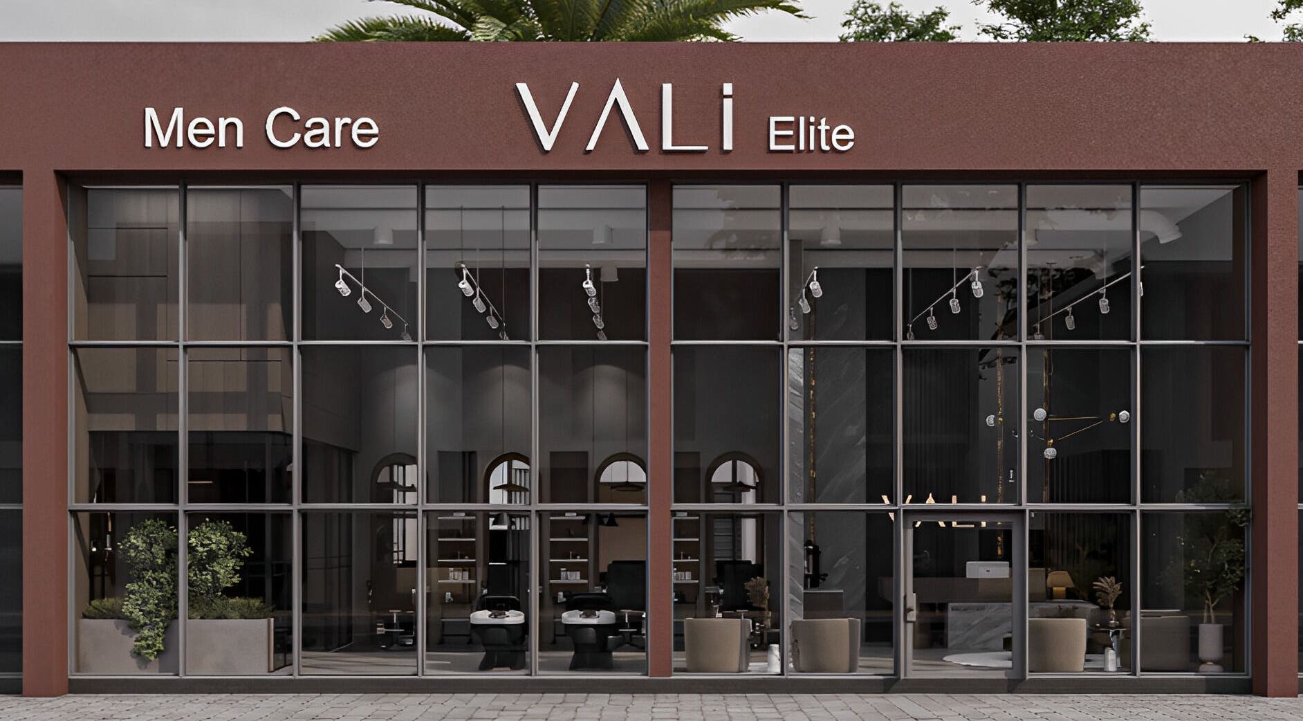واجهة Vali Salon في الخبر، المنطقة الشرقية، بمظهر فريد وحديث.