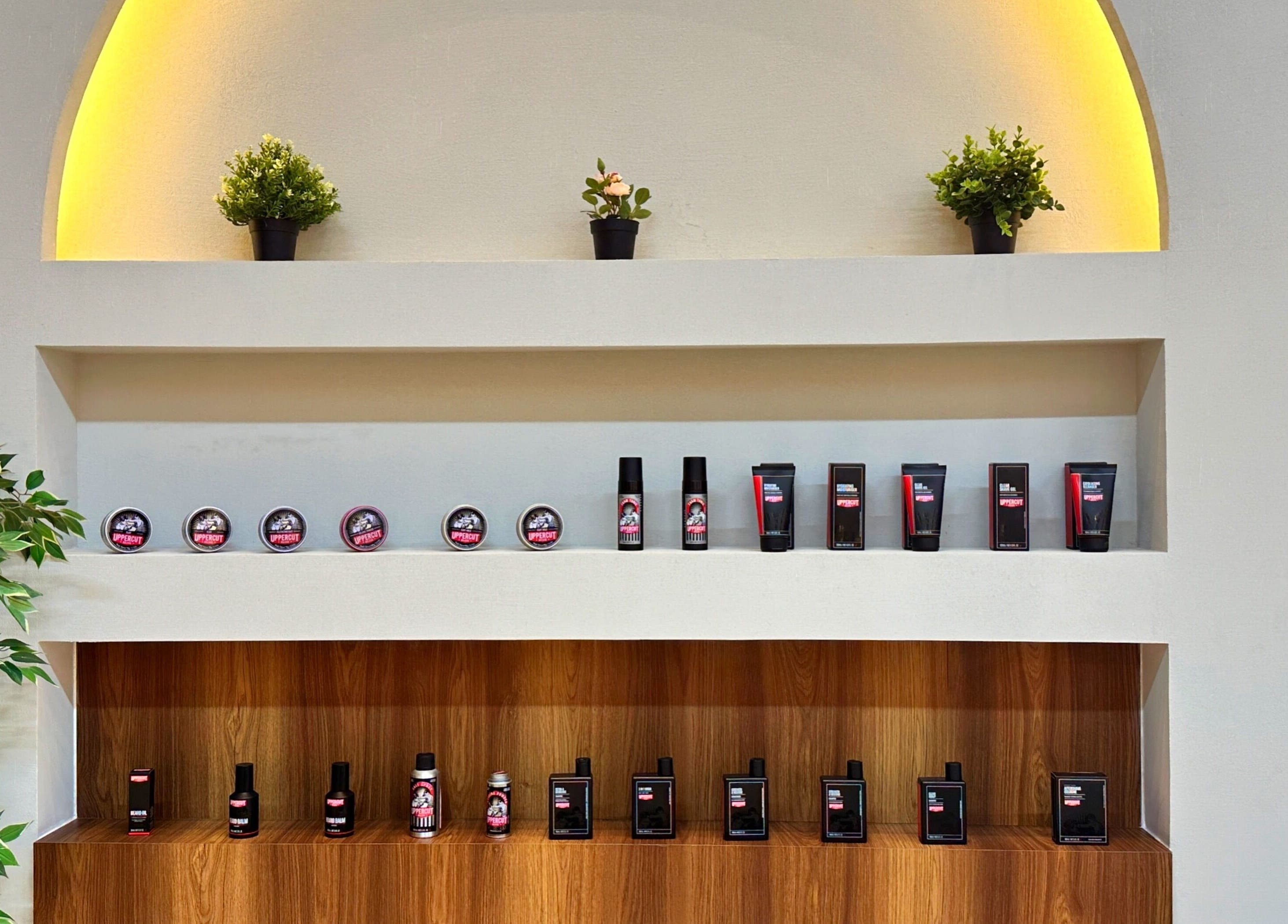 Stylish product shelves at Milli Trims in Saar, Al-muḥāfaẓat Aš-šamālīyah, BH showcasing premium items.