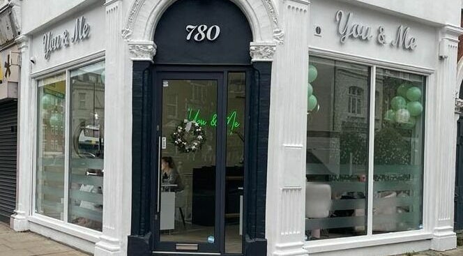 You and Me - Nails by Dom exterior in London, England, GB, showcasing stylish architecture.