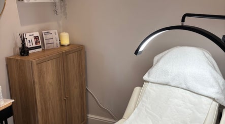 Relaxing treatment room at Laser Day Skin Clinic, Liversedge, England, GB with modern equipment.