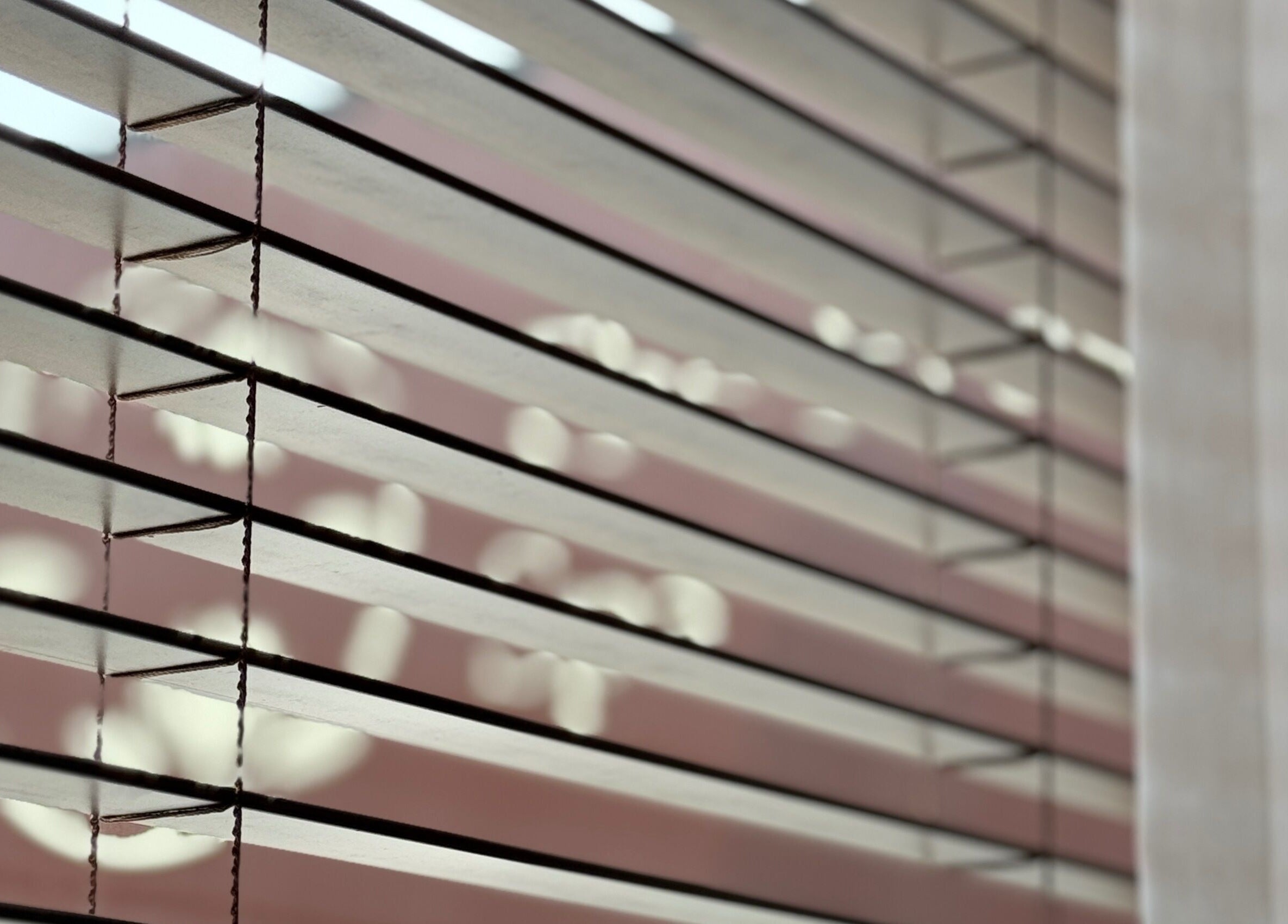Tranquil view of blinds at The Present Spa, diffusing light in Bali, Bali, ID.