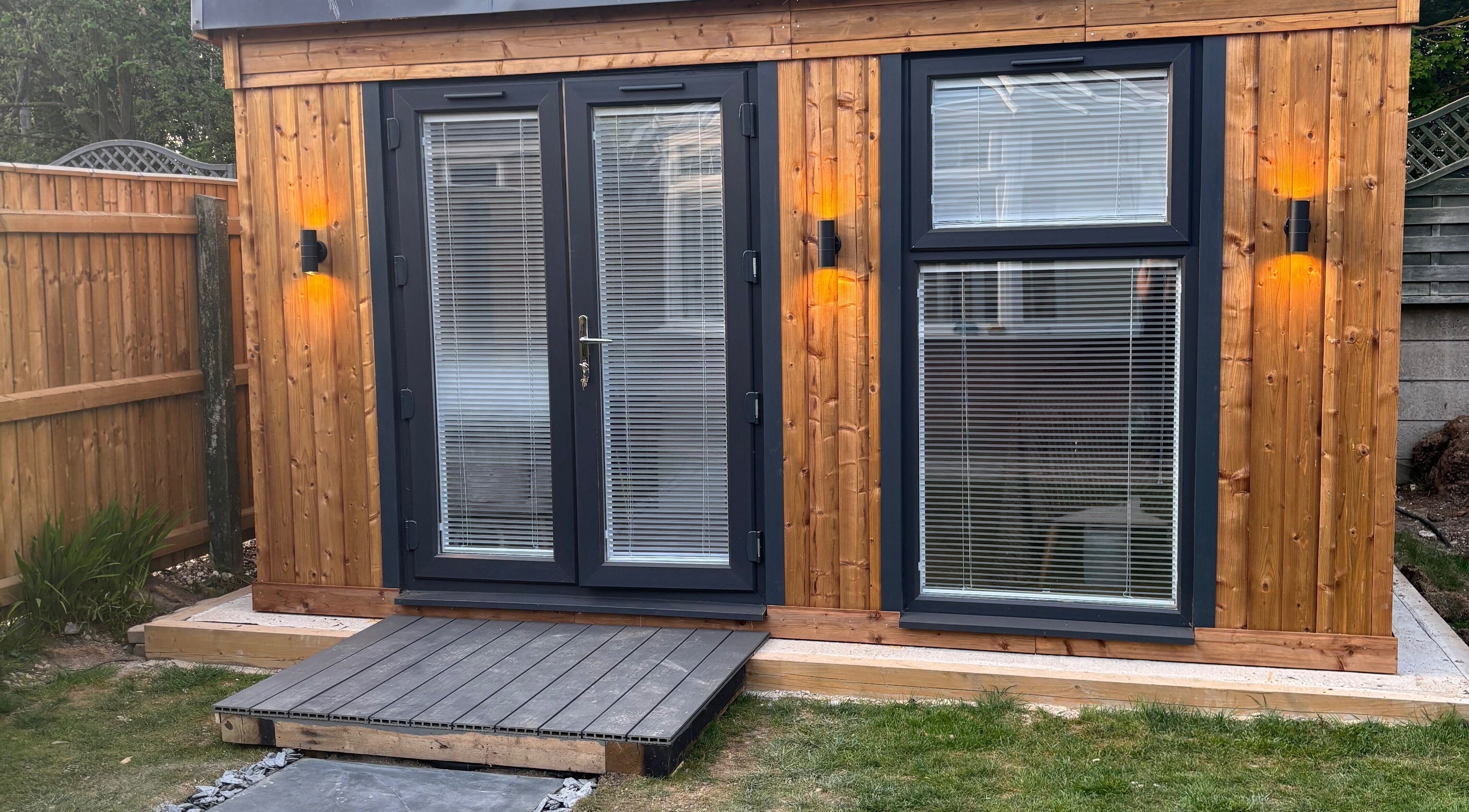 Elegant exterior of Glow Beauty by Lorna, Cleethorpes, England, GB featuring a cozy wooden cabin.