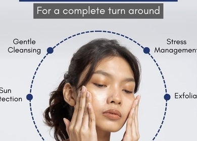 Person gently cleanses face, part of Habitual Beauty's holistic skincare in Cape Town, Western Cape, ZA.