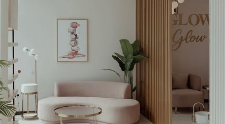Chic interior of Glowing Beauty & Spa in Al Athaiba, Muscat Governorate, OM with modern decor and soft lighting.