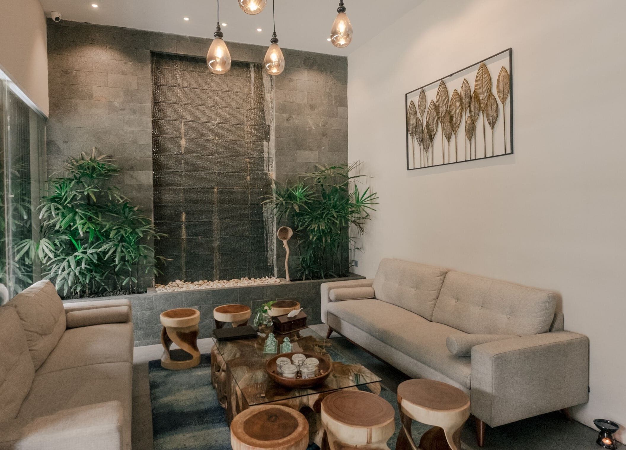 Relaxing lounge area with modern decor at Spa Central Nagoya, Kepulauan Riau, Kepulauan Riau, ID.