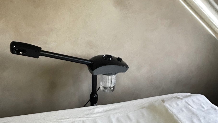 Professional therapy lamp in treatment room at Your Skin Club, Wakefield, England, GB.
