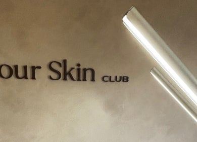 Elegant interior signage of Your Skin Club in Wakefield, England, GB with modern lighting.