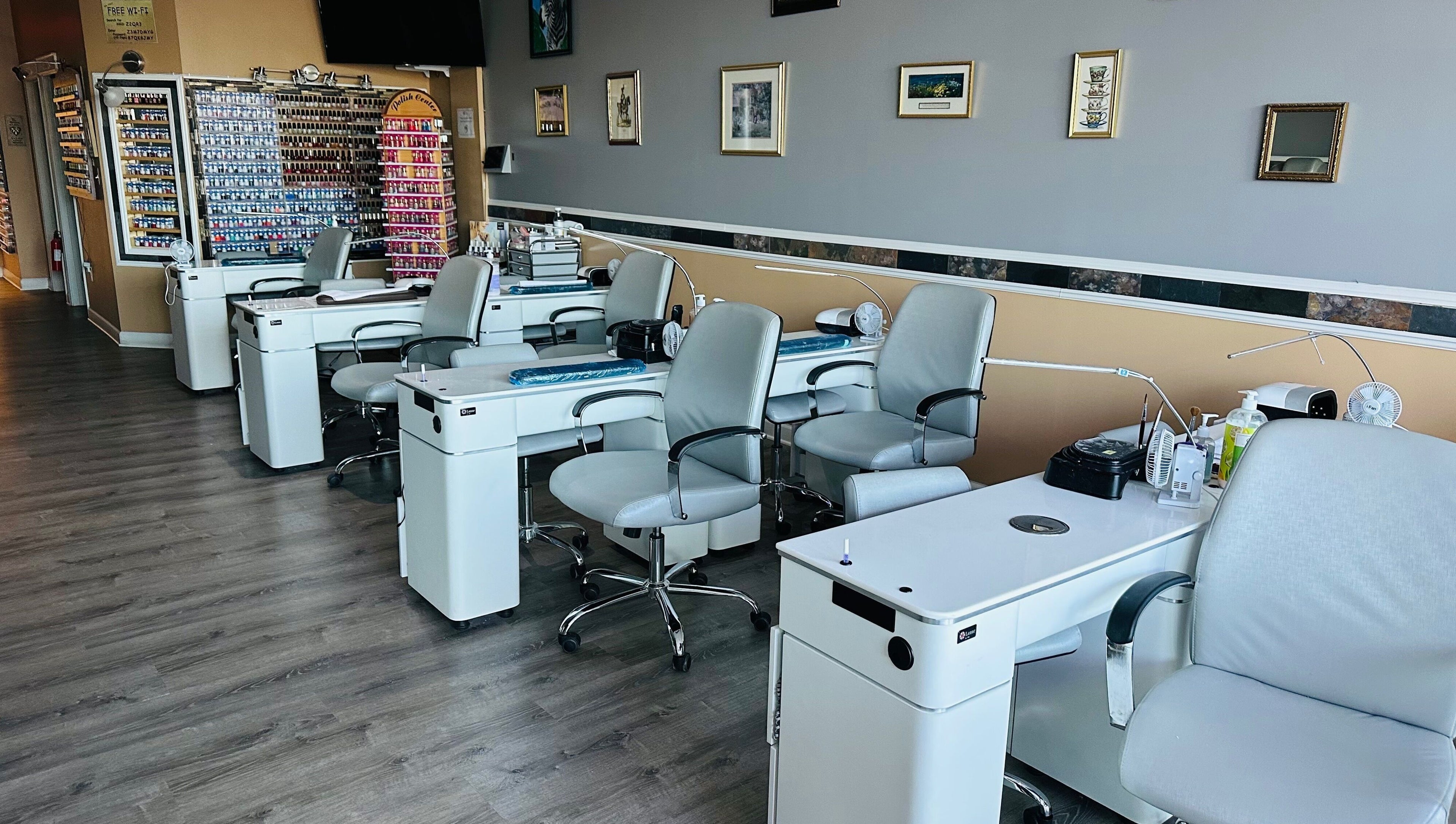 Elegant nail station at Eden of Ashburn Salon and Spa, Ashburn, Virginia, US offering premium beauty services.