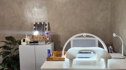 Elegant nail station at Beauty by Vikky (Makeup & Nails), Antipolo, Calabarzon, PH with sleek decor and products.