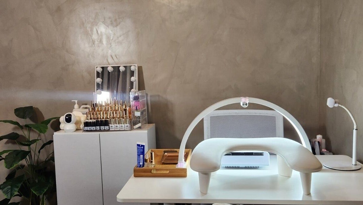 Stylish nail salon table at Beauty by Vikky (Makeup & Nails) - Antipolo, Antipolo, Calabarzon, PH.