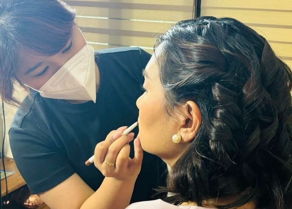 Makeup artist at Beauty by Vikky (Makeup & Nails) - Antipolo enhancing a client's look. Antipolo, Calabarzon, PH.