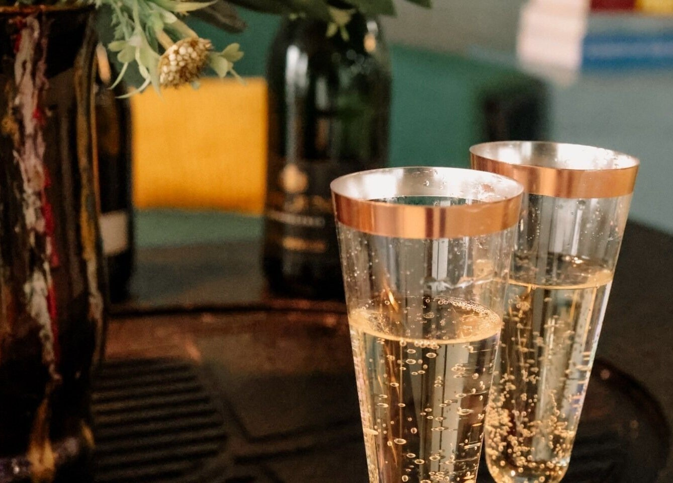 Elegant champagne at Zencora, Drogheda, County Louth, IE, setting a luxurious tone for relaxation.