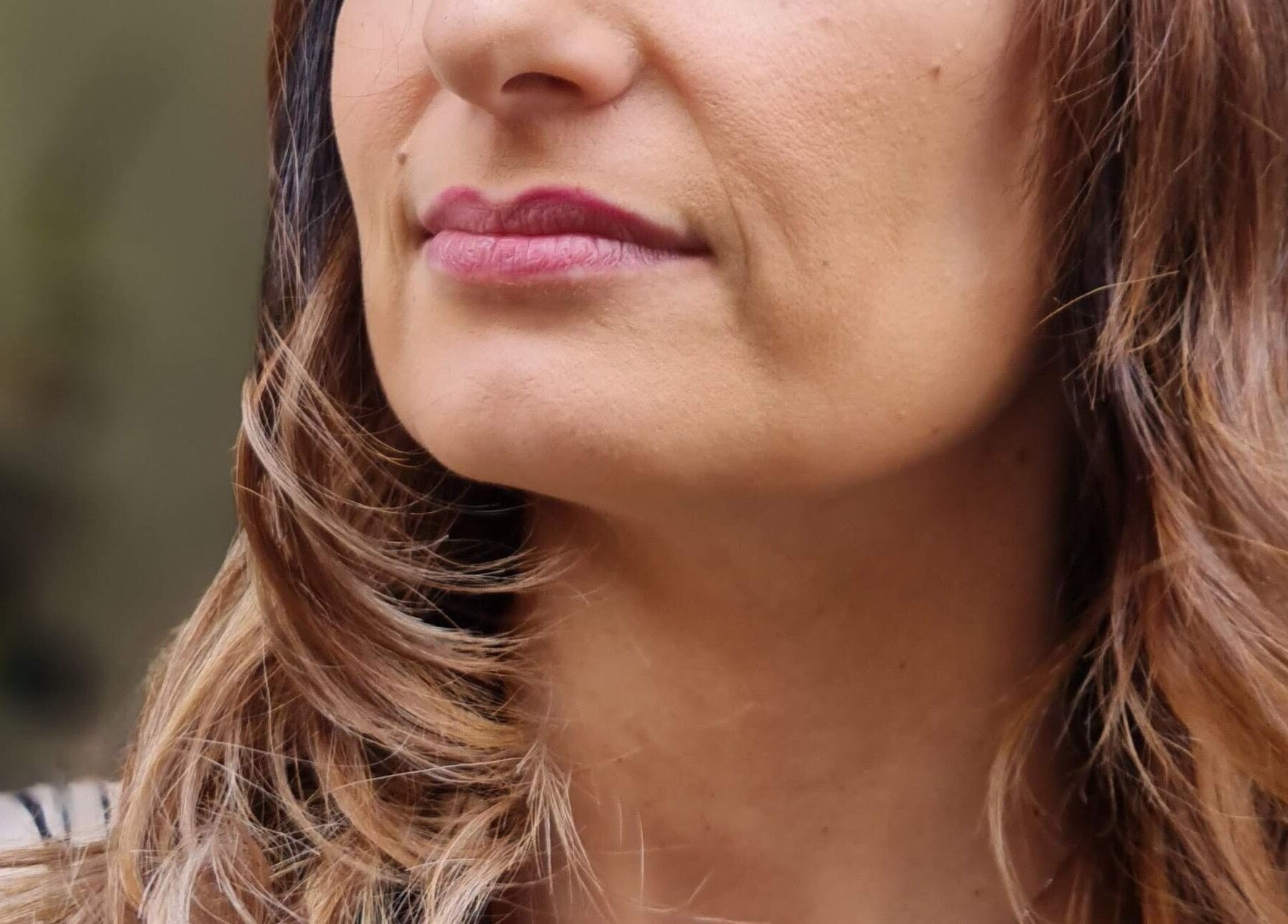 Dettaglio di una donna con capelli lisci da Mea Parrucchieri, Torino, Piemonte, IT.