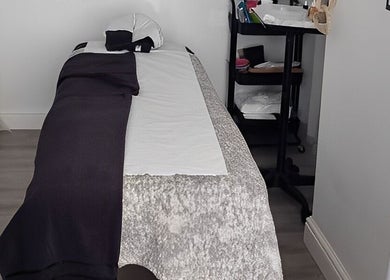 Tranquil massage room at Above & beyond beauty & massage in Sutton-in-ashfield, England, GB.