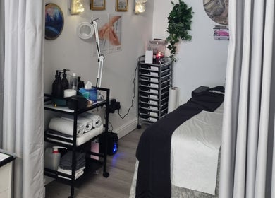 Cozy treatment room at Above & beyond beauty & massage in Sutton-in-ashfield, England, GB.