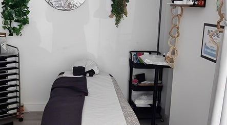 Cozy treatment room at Above & Beyond Beauty & Massage, Sutton-in-Ashfield, England, GB.