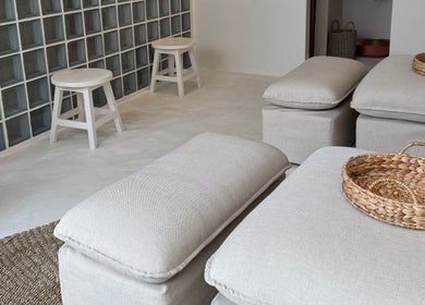 Tranquil lounge area with cozy seating at Luna Massage Seseh in Bali, Bali, ID.