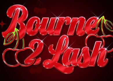 Vibrant logo with cherries for Bourne2lash in Brynhyfryd, Wales, GB.