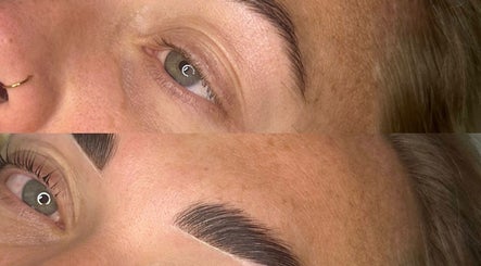 Eyebrow transformation at JW.Studio in Holyhead, Wales, GB showcasing expertly shaped and defined brows.