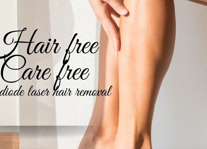 Silky smooth legs after diode laser hair removal at Femme Laser Clinic Concord in Vaughan, Ontario, CA.