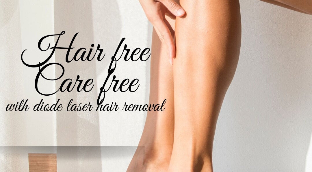 Silky smooth legs after diode laser hair removal at Femme Laser Clinic Concord in Vaughan, Ontario, CA.