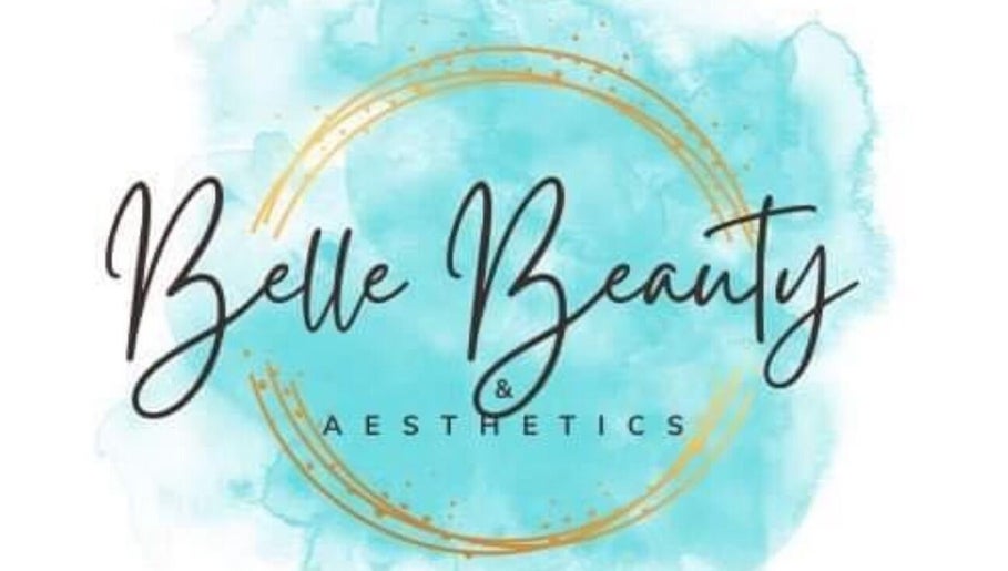 Logo of Belle Beauty & Aesthetics in Perth, Scotland, GB, featuring elegant script and turquoise background.