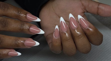 Beautiful French tip manicure at Clawed by B (Pty) Ltd, Rustenburg, North West, ZA.