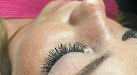 Close-up of eyelash extensions at Jordon at Amica Hair & Beauty, Thirsk, England, GB, showcasing skilled application.