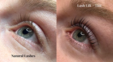 Before and after lash lift and tint at Lash Lift Goddess, Burnaby, British Columbia, CA.