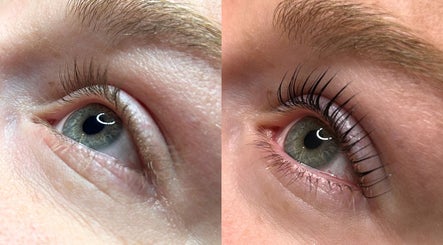 Lash lift results at Lash Lift Goddess, Burnaby, British Columbia, CA showcasing enhanced eyelash appearance.