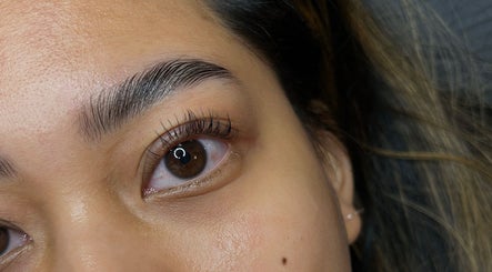 Close-up of a beautiful lash lift at Lash Lift Goddess, Burnaby, British Columbia, CA.