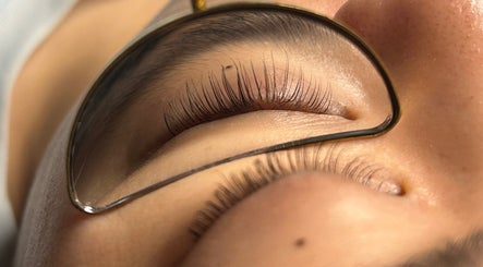 Close-up of lash lift at Lash Lift Goddess, Burnaby, British Columbia, CA - showcasing perfectly curled eyelashes.