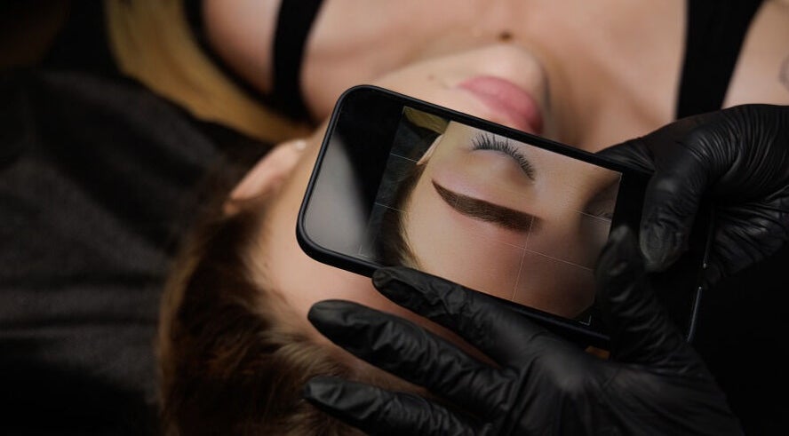 Detailed eyebrow microblading at The Brow Lady - Allentown, Allentown, Pennsylvania, US.